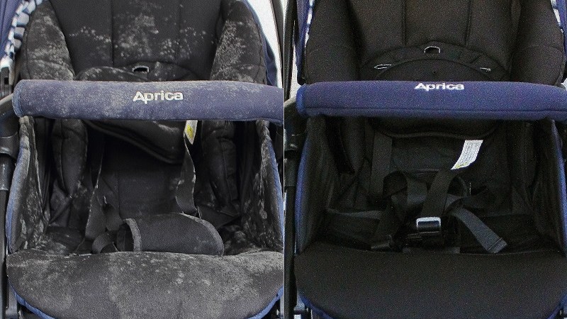 ベビーカークリーニング前後比較